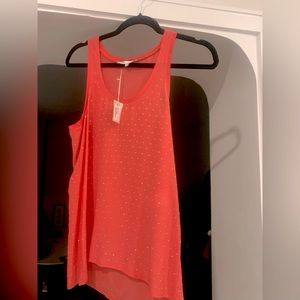 Maje blouse pink with silver stones. 100 % silk new with tags